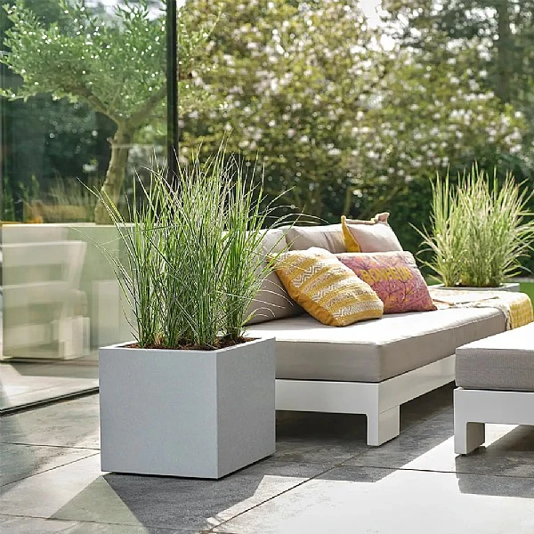 Elho Vivo Next Square Planter 30cm Living Concrete 1 Elho Vivo Next Square Planter 30cm Living Concrete