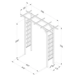 Forest Garden Classic Flat Top Arch -Outdoor garden care FGCLAFTAHD1