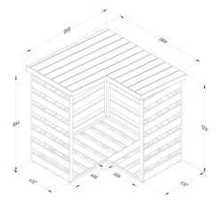 Forest Garden Corner Log Store -Outdoor garden care FGCLGSTHD1