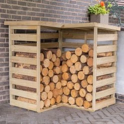 Forest Garden Corner Log Store