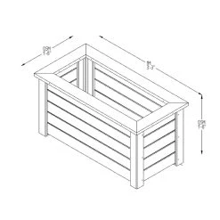 Forest Garden Cambridge Planter -Outdoor garden care FGCPK6