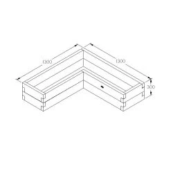 Caledonian Corner Raised Bed -Outdoor garden care FGCPL13HD2