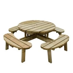 Forest Garden Circular Picnic Table -Outdoor garden care FGCPT10