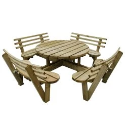 Forest Garden Circular Picnic Table -Outdoor garden care FGCPT8