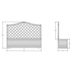 Venice Wooden Planter -Outdoor garden care FGFPV3