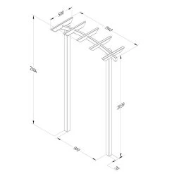 Forest Garden Hanbury Dome Top Arch -Outdoor garden care FGHANDTAHD1