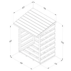 Forest Garden Compact Log Store -Outdoor garden care FGLGSTPHD3