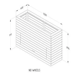 Forest Garden Linear Tall Planter With Storage -Outdoor garden care FGLINPL12090SHD2