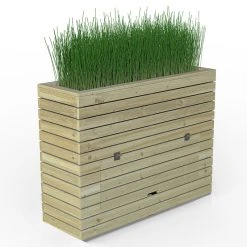 Forest Garden Linear Tall Planter With Storage -Outdoor garden care FGLINPL12090SHD5