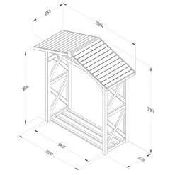 Forest Garden Large Wall Apex Log Store 11 Forest Garden Large Wall Apex Log Store -Outdoor garden care FGLWLGSTHD1