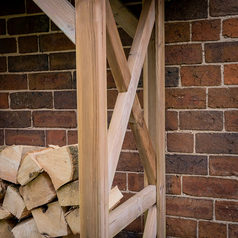 Forest Garden Large Wall Apex Log Store 4 Forest Garden Large Wall Apex Log Store - Image 4