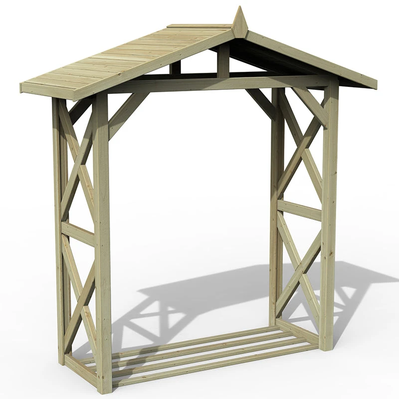 Forest Garden Large Wall Apex Log Store 2 Forest Garden Large Wall Apex Log Store - Image 2