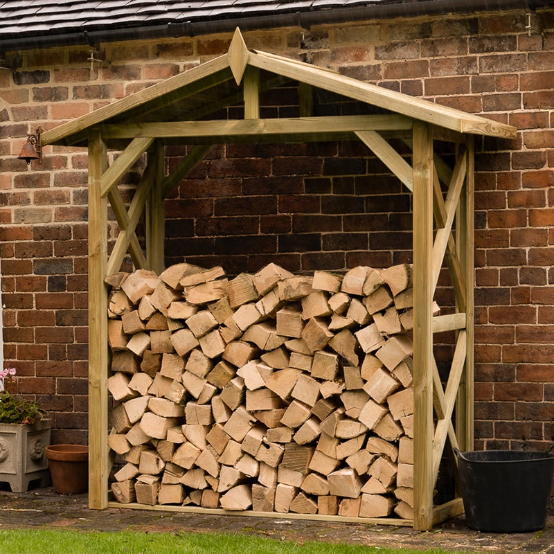Forest Garden Large Wall Apex Log Store 1 Forest Garden Large Wall Apex Log Store