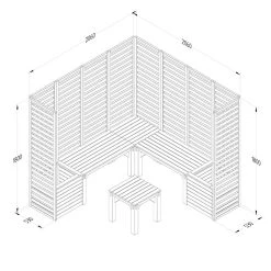 Forest Garden Modular Seating V3 -Outdoor garden care FGMODSEAT3HD10
