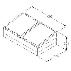 Large Wooden Overlap Cold Frame -Outdoor garden care FGOLCFD3