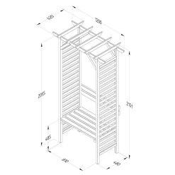 Forest Garden Palma Arbour -Outdoor garden care FGPALMAAHD1
