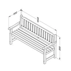 Forest Garden Rosedene Bench -Outdoor garden care FGROBE5HD3