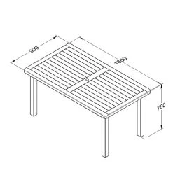 Forest Garden Rosedene Table -Outdoor garden care FGROTAHD3