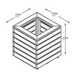 Square Linear Planter -Outdoor garden care FGSQLIPL3