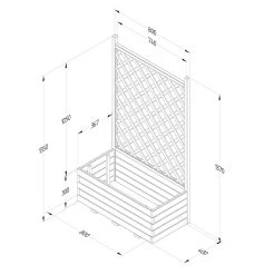 Forest Garden Trellis Planter -Outdoor garden care FGTPLAHD1