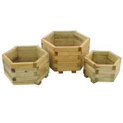 York Hexagonal Planter Set -Outdoor garden care FGYOPS2