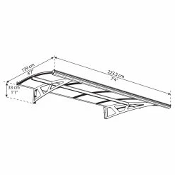 Palram Canopia Amsterdam Door Awning 16 Palram Canopia Amsterdam Door Awning -Outdoor garden care PAAMS4