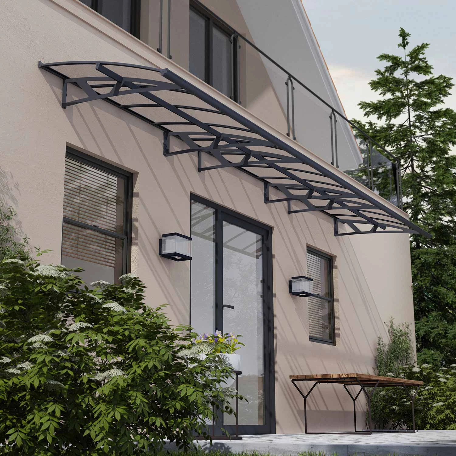 Palram Canopia Amsterdam Door Awning 2 Palram Canopia Amsterdam Door Awning - Image 2