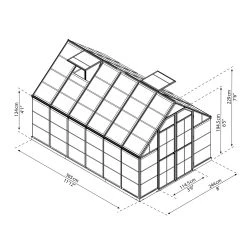 Palram Canopia Octave Greenhouse -Outdoor garden care PAOCTAVE7