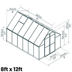 Palram Canopia Essence Greenhouse -Outdoor garden care PRESS813