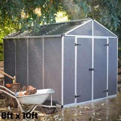Palram Canopia Rubicon Dark Grey Shed 8ft Wide 16 Palram Canopia Rubicon Dark Grey Shed 8ft Wide -Outdoor garden care PRRS89
