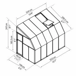 Rion Lean To Sun Room 6' Wide -Outdoor garden care RLT6SRM17