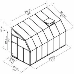 Rion Lean To Sun Room 6' Wide -Outdoor garden care RLT6SRM19