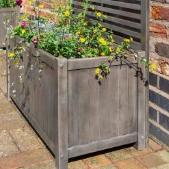 Rowlinson Alderley Rectangular Planter And Trellis -Outdoor garden care ROALDRPLTR4
