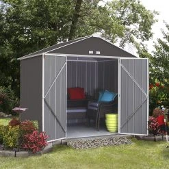 Ezee Metal Shed -Outdoor garden care ROMEZEE7