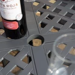 Rowlinson Vienna Aluminium Four Seating Dining Set -Outdoor garden care ROVIENSET42