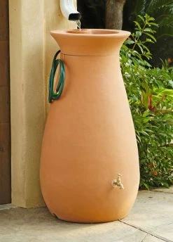 Cascata Clay Effect Water Butt 245 Litre -Outdoor garden care image 104762