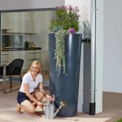 Gabbro Stone Effect Water Tank Plus Planter 350 Litres 10 Gabbro Stone Effect Water Tank Plus Planter 350 Litres -Outdoor garden care image 105504