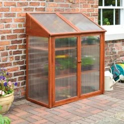 Rowlinson Hardwood Mini Greenhouse -Outdoor garden care image 106440