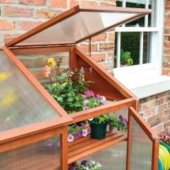 Rowlinson Hardwood Mini Greenhouse -Outdoor garden care image 106441