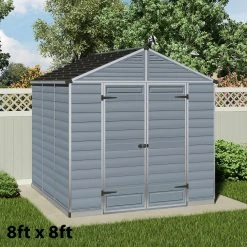 Skylight 8ft Wide Dark Grey Shed -Outdoor garden care image 136234