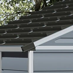 Skylight 8ft Wide Dark Grey Shed -Outdoor garden care image 136280