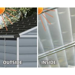 Skylight 8ft Wide Dark Grey Shed -Outdoor garden care image 136282