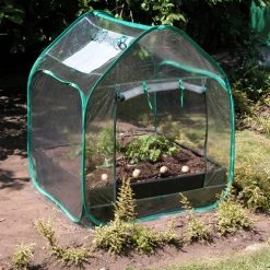 Large Raised Bed With Pop Up Mini Greenhouse -Outdoor garden care image 139578