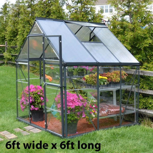 Palram Canopia Hybrid Grey Greenhouse 1 Palram Canopia Hybrid Grey Greenhouse
