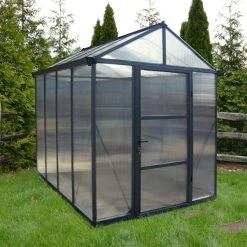 Palram Canopia Glory 6 X 8 Polycarbonate Greenhouse -Outdoor garden care image 139971